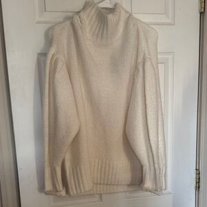 Express Cream Cowl Neck Sweater